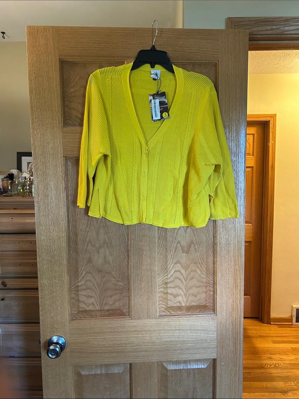CAbi Sunny Yellow Knit Cardigan